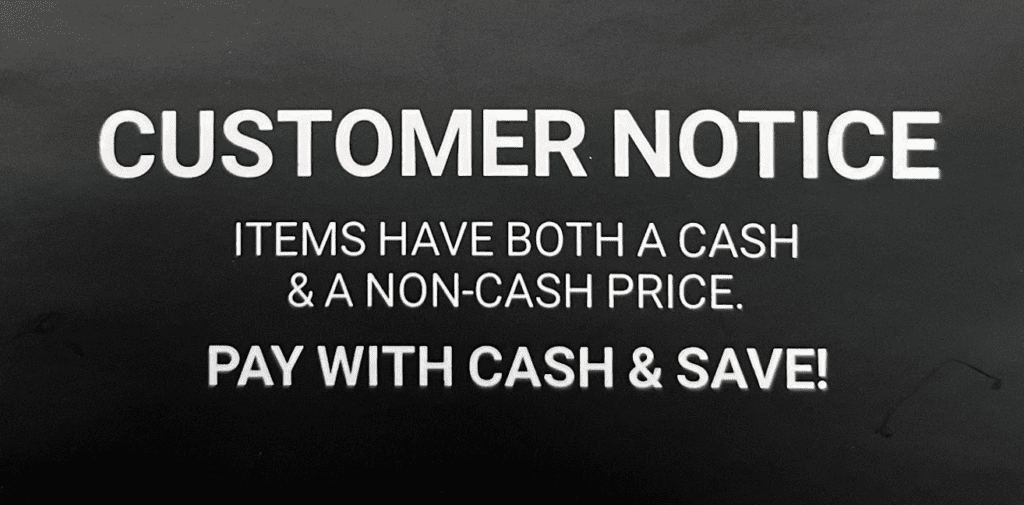 No Card Processing Fees Pay With Cash And Save