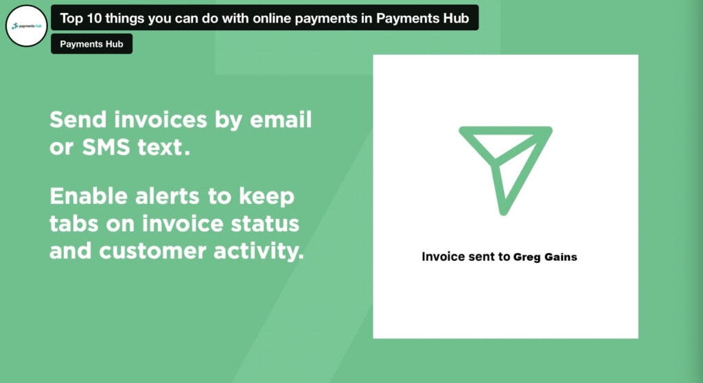 The Dental Invoice Was Sent from Payments Hub