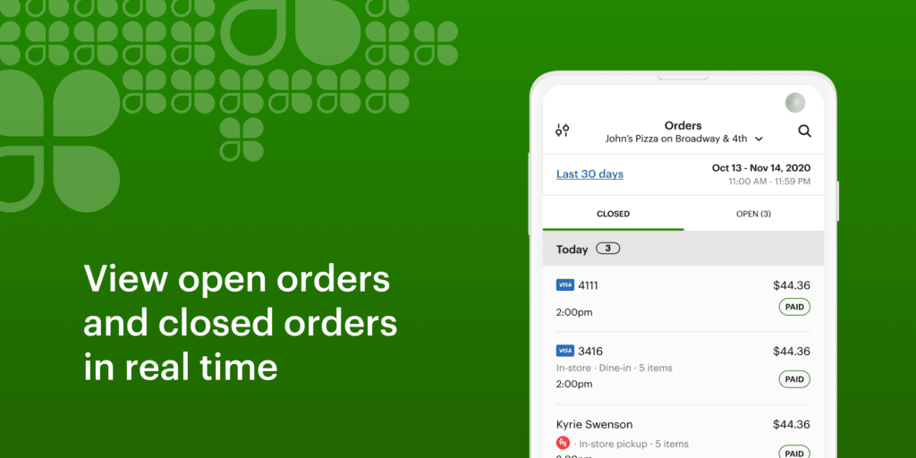 View open and closed orders in real time