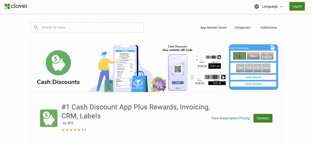 Clover Cash Discount App Edge 0% Cash Discounting Dual Pricing 