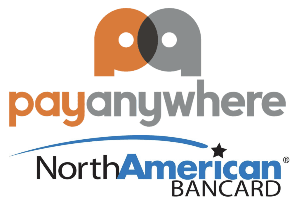 PayAnywhere and North American Bancard logos

