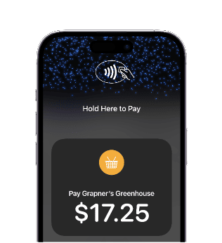 Hold Here Tap To Pay With Customers Phone