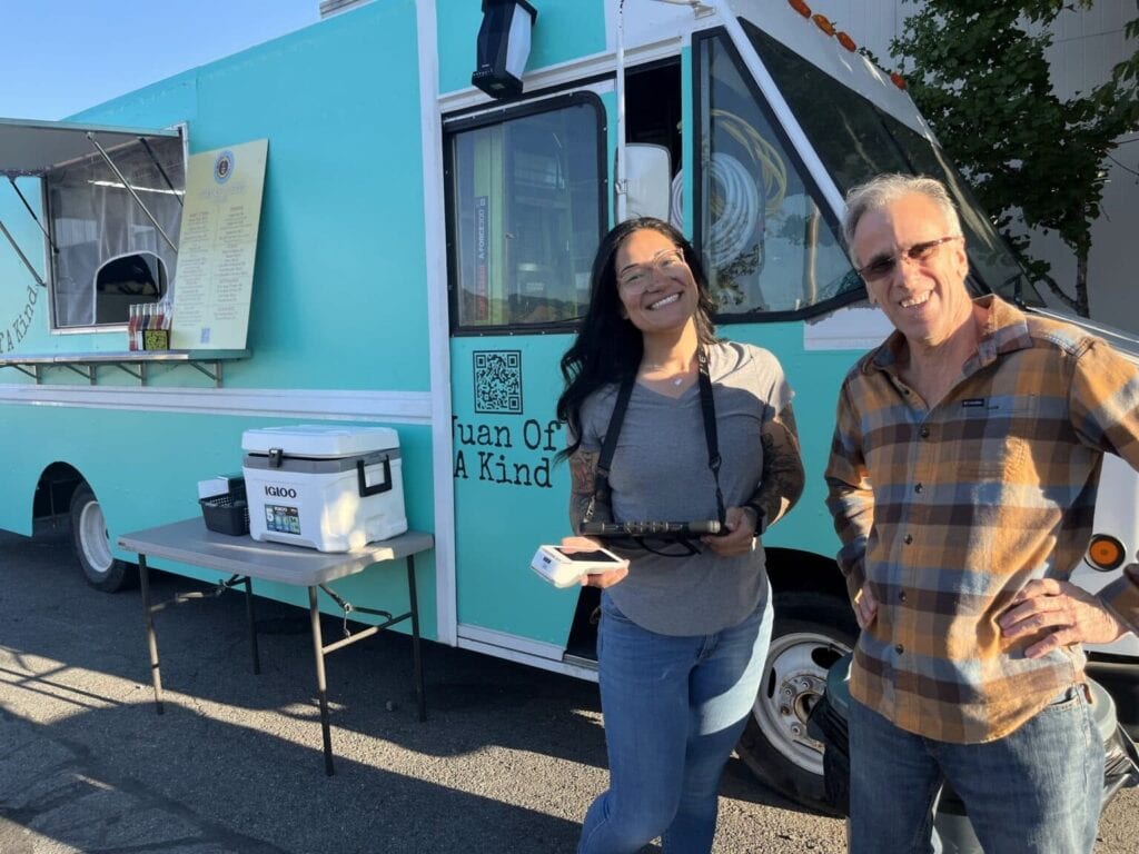 Food Truck With PayAnywhere Credit Card Machine