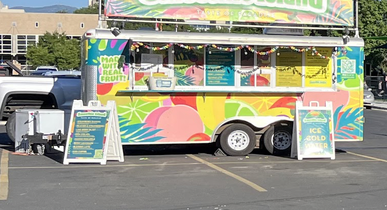 Food Trailer With Bright Paint