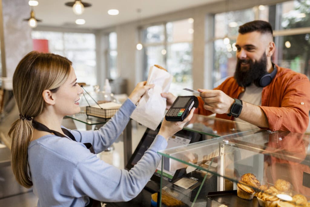 Mobile Credit Card Machine with Merchant and Customer