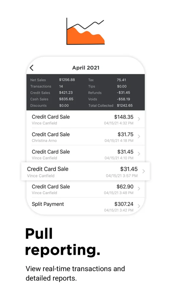 Payanywhere app pull reporting