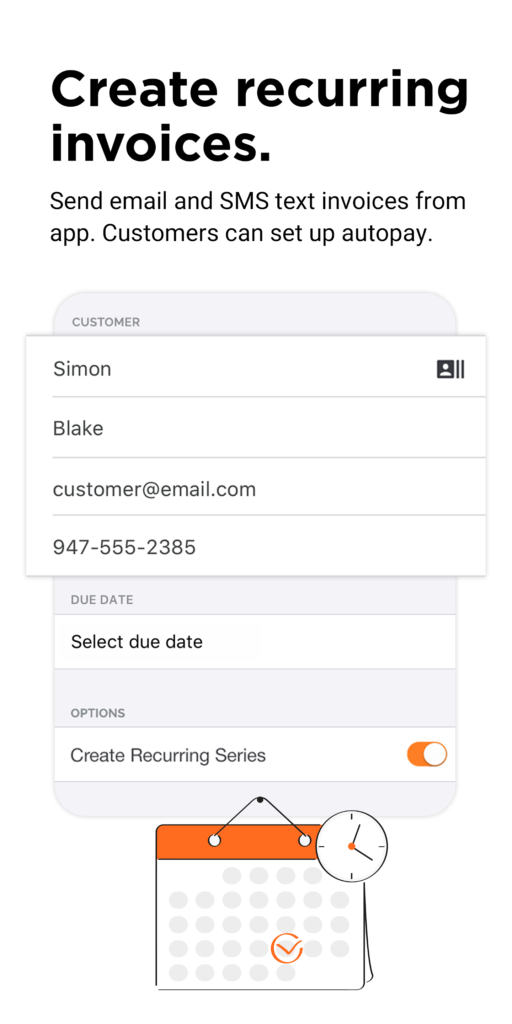 payanywhere app recurring invoices