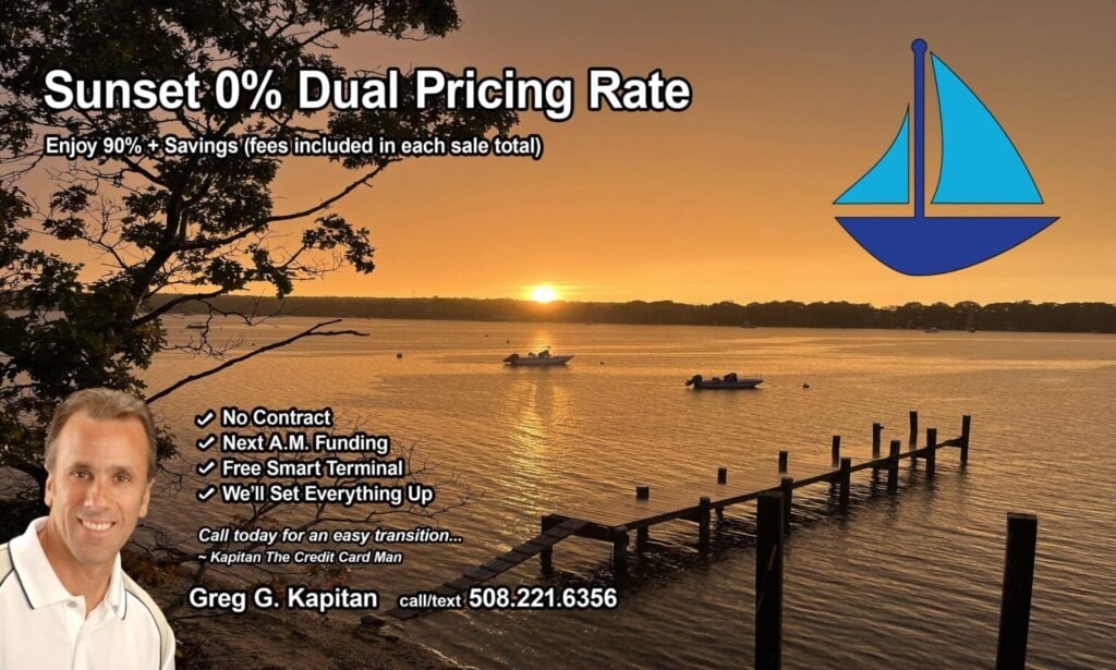 MV EZ Pay Sunset 0% Dual Pricing Rate Martha's Vineyard Merchant Services