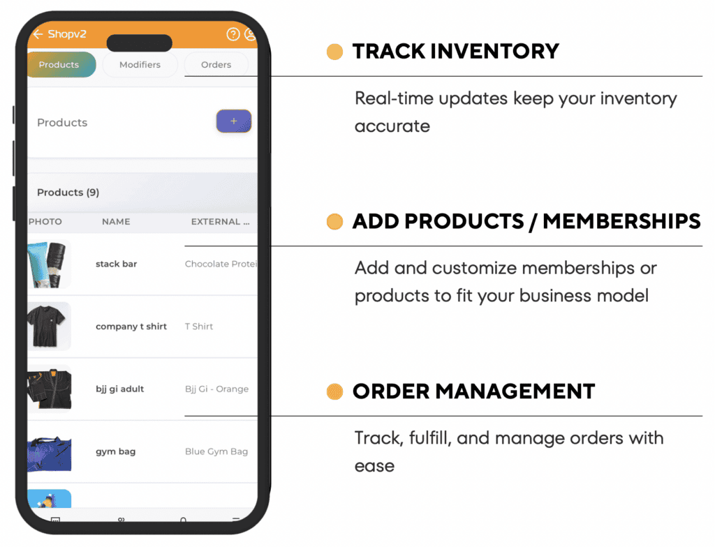Shop + Webstore and In Person Sales