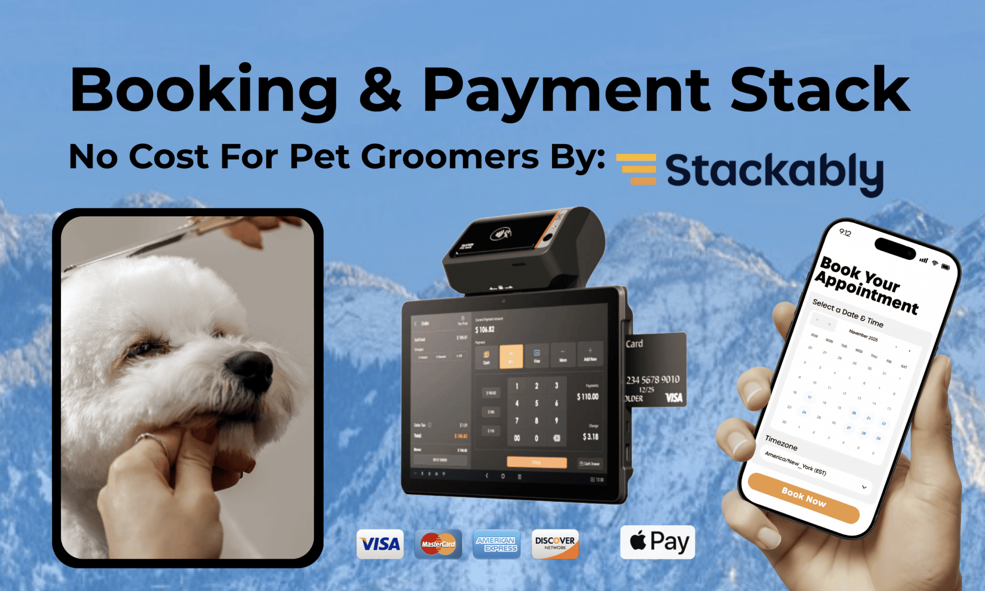 Pet Groomer Booking and Payment Software from iSmart Payments and Stackably