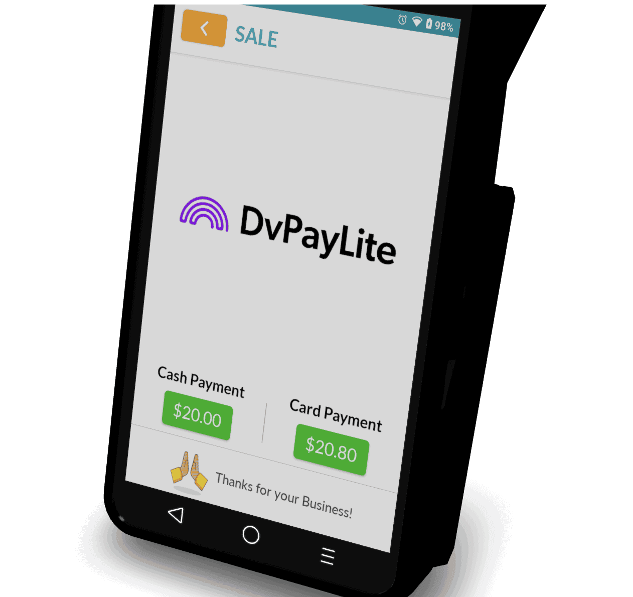 Dejavoo payment terminal with no fee card processing