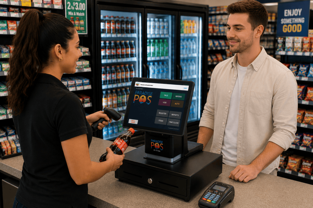 Paradise iPad POS Inventory Management for Convenience Stores from iSmart Payments