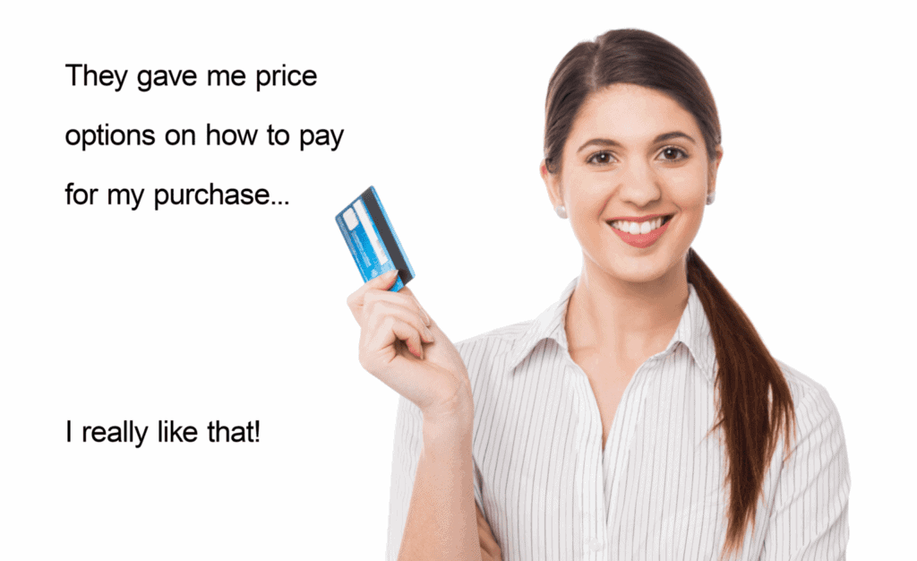 dual pricing credit card processing with customer