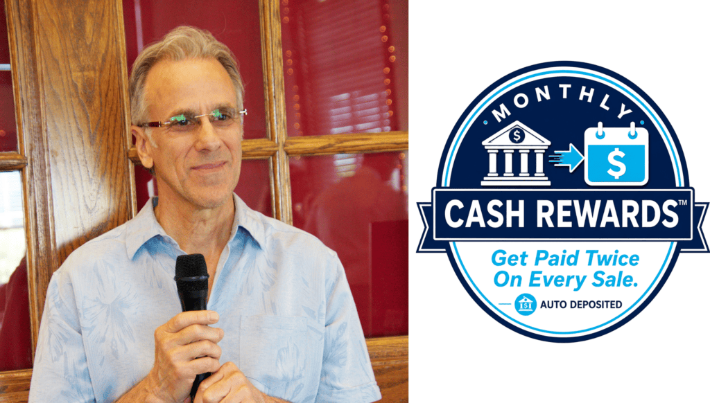 Image of Greg Kapitan and the Monthly Cash Rewards logo