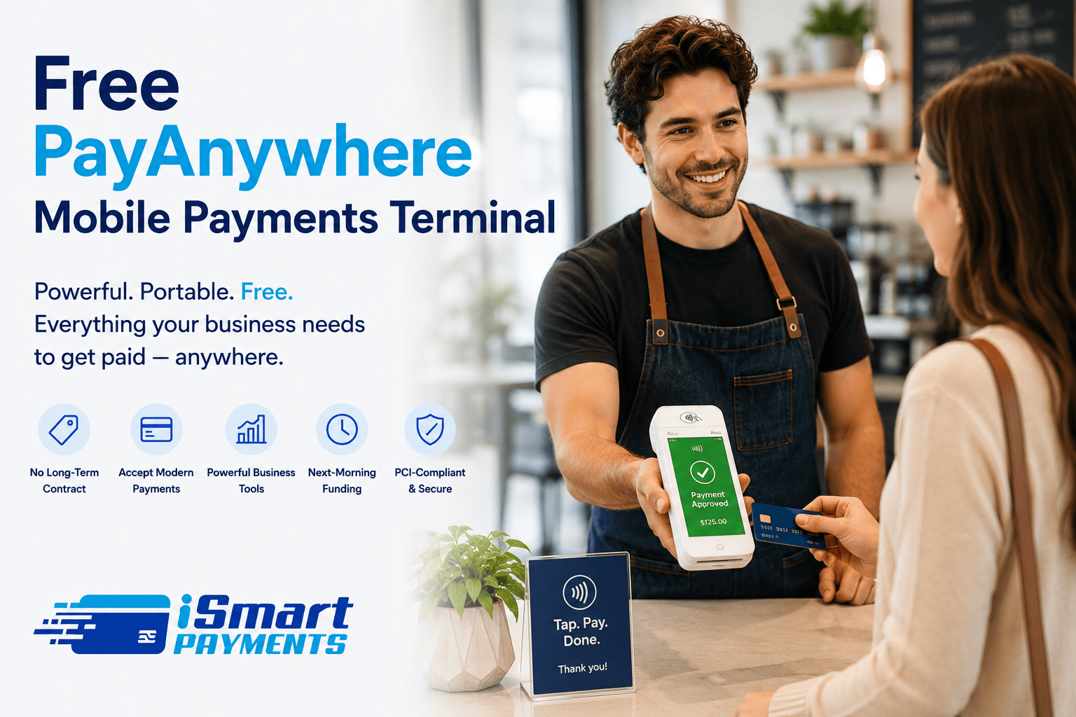 Image of a Free PayAnywhere Mobile Credit Card Terminal from iSmart Payments