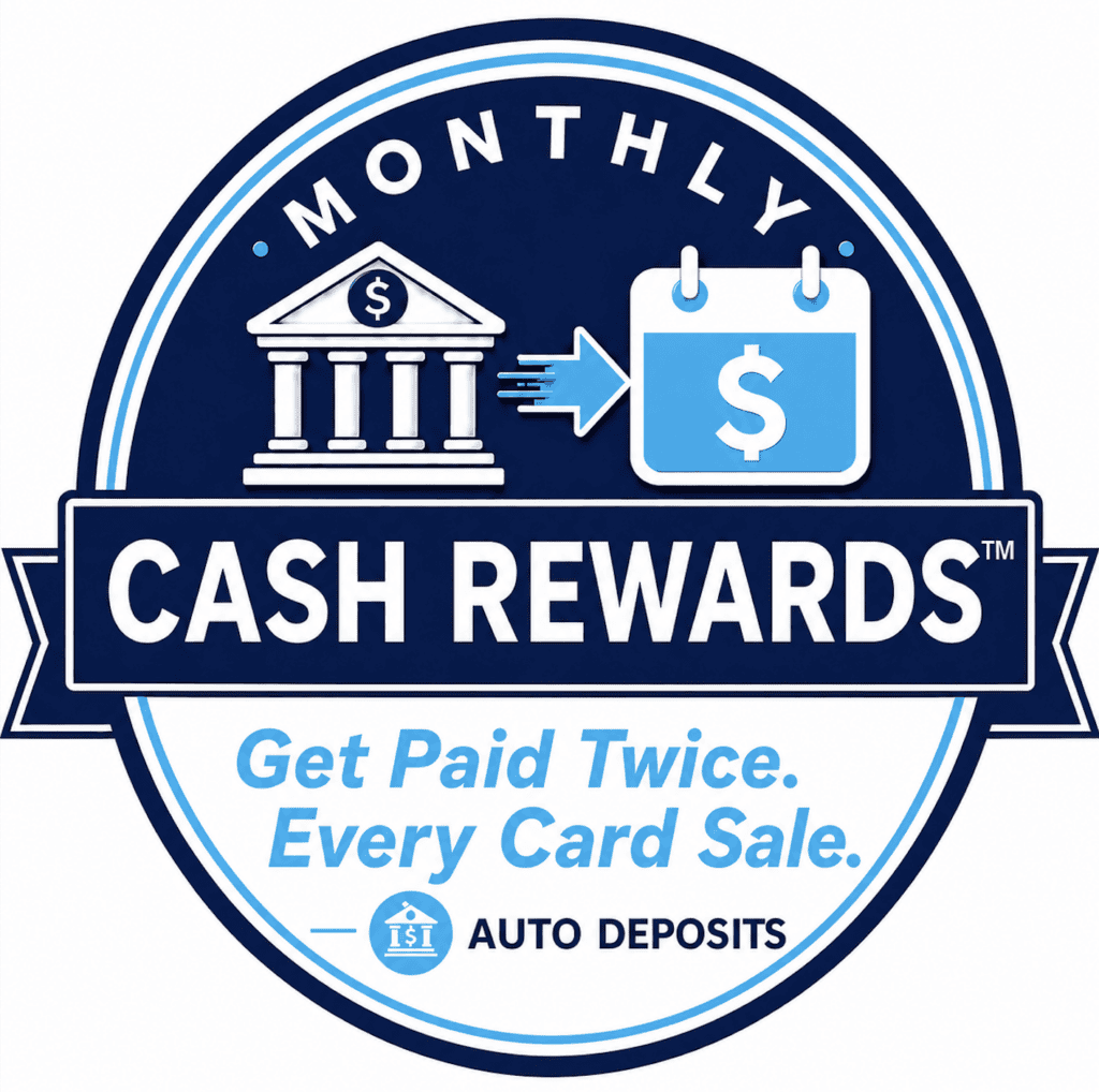 Image of Monthly Cash Rewards Logo from iSmart Payments