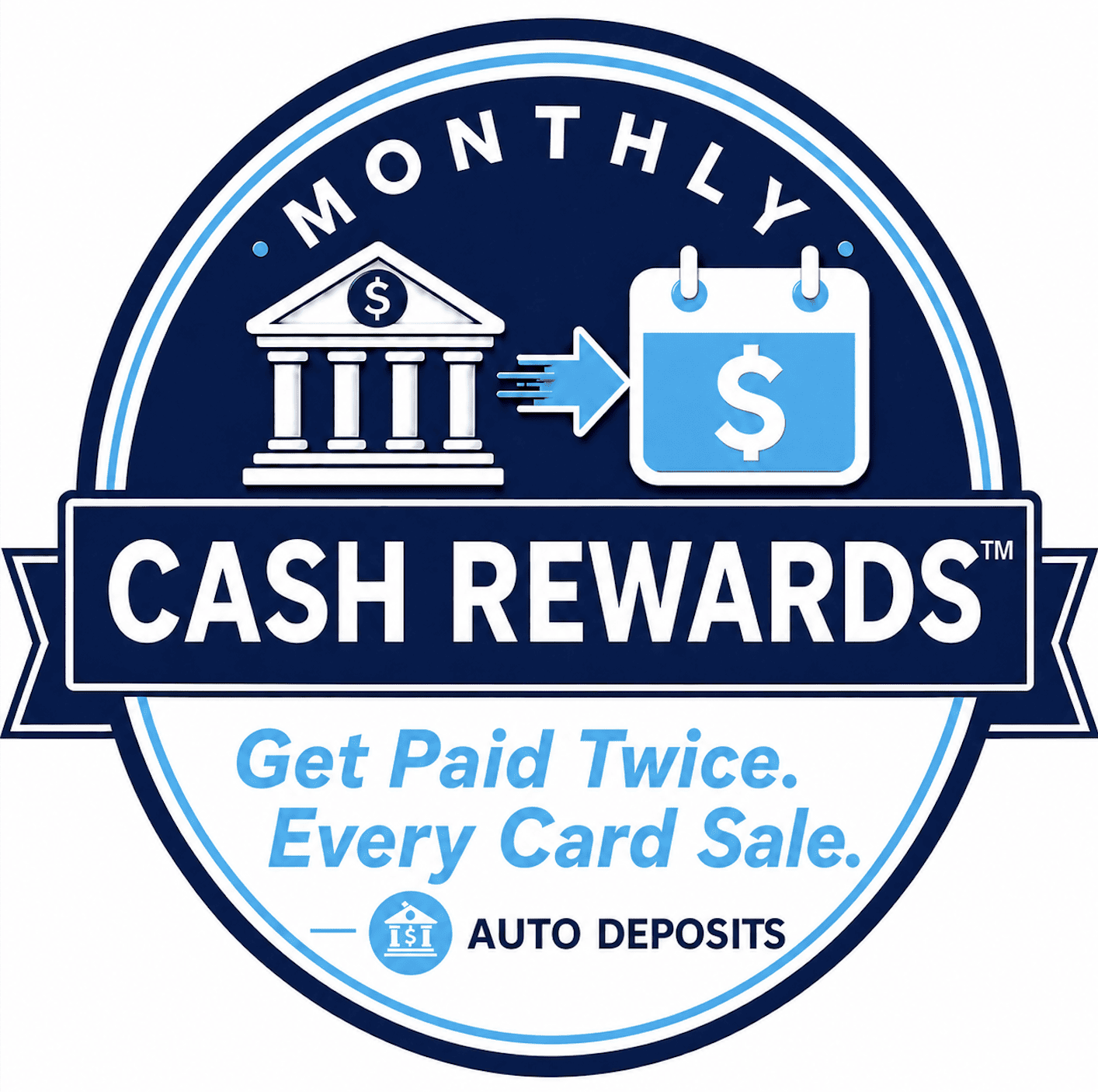 Image of Monthly Cash Rewards Logo from iSmart Payments