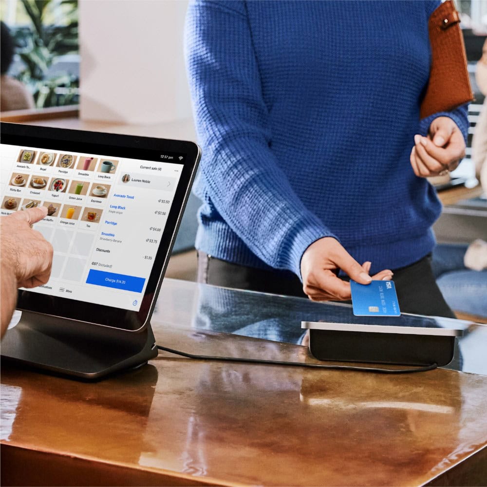 Image of Square Register Tap To Pay Payments with Customer