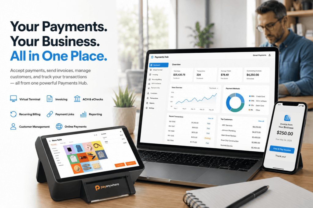 image of Payments Hub Online Virtual Terminal from iSmart Payments and North